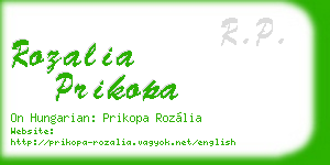 rozalia prikopa business card